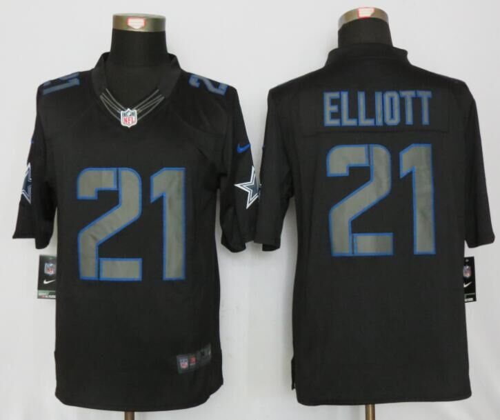 Dallas cowboys 21 Elliott Impact Limited New Nike Black Jerseys